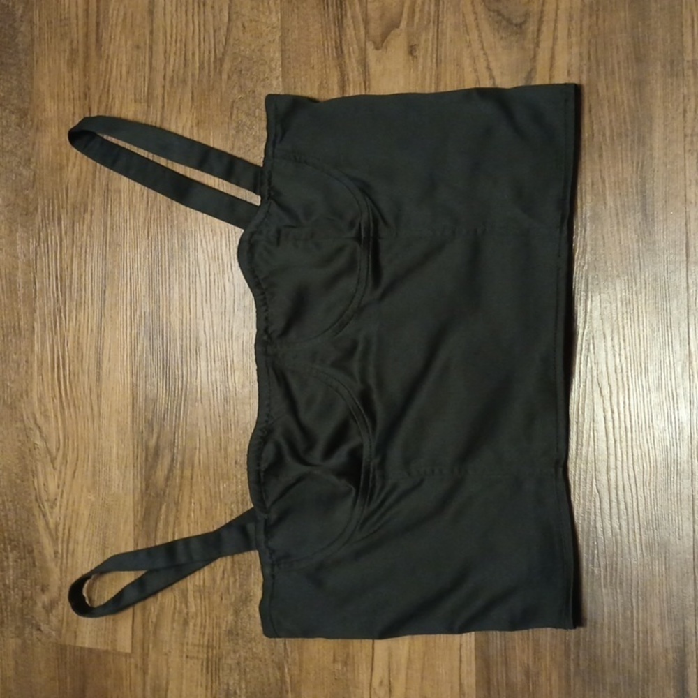 Danielle Bernstein Black Zippered Bustier Top ZZZ